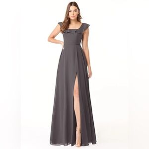 Azazie Bridesmaids Dress - Size 2 - Grey